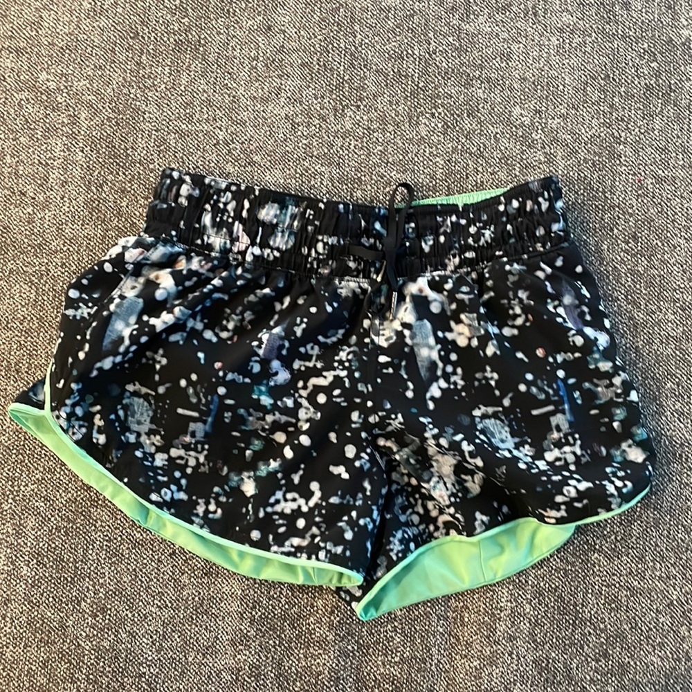 lululemon athletica Black and Green Athletic Shorts